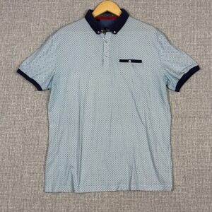 Lloyd & Jefferson Polo Shirt Premium Collection Geometric Golf‎ Preppy L